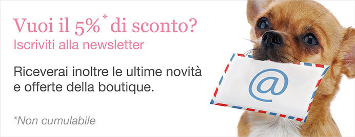 5% di sconto se ti iscrivi alla newsletter!